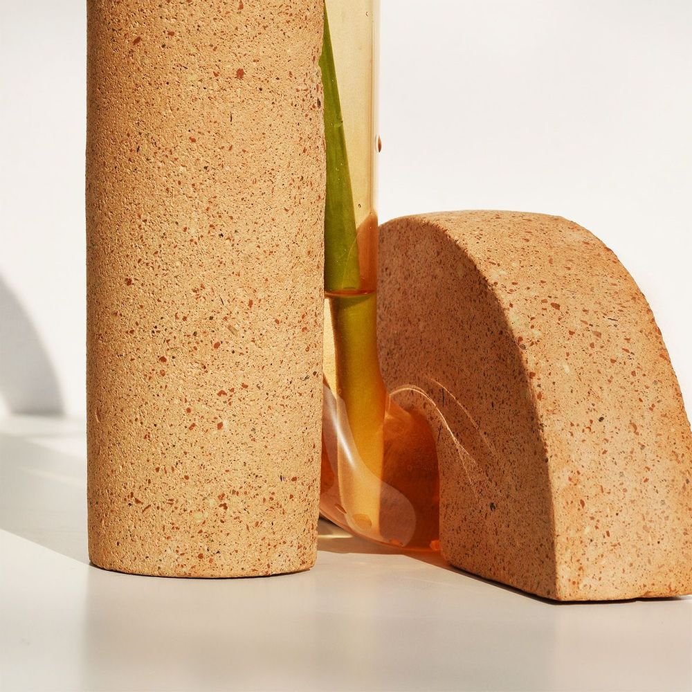 Vases - Orange vase for flowers, Cochlea della Metamorfosi n°1 - COKI