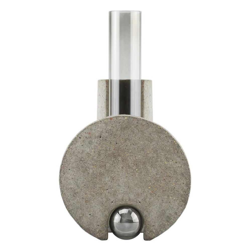 Vases - Grey glass and stone vase for flowers, Cochlea della Metamorfosi n°2 - COKI