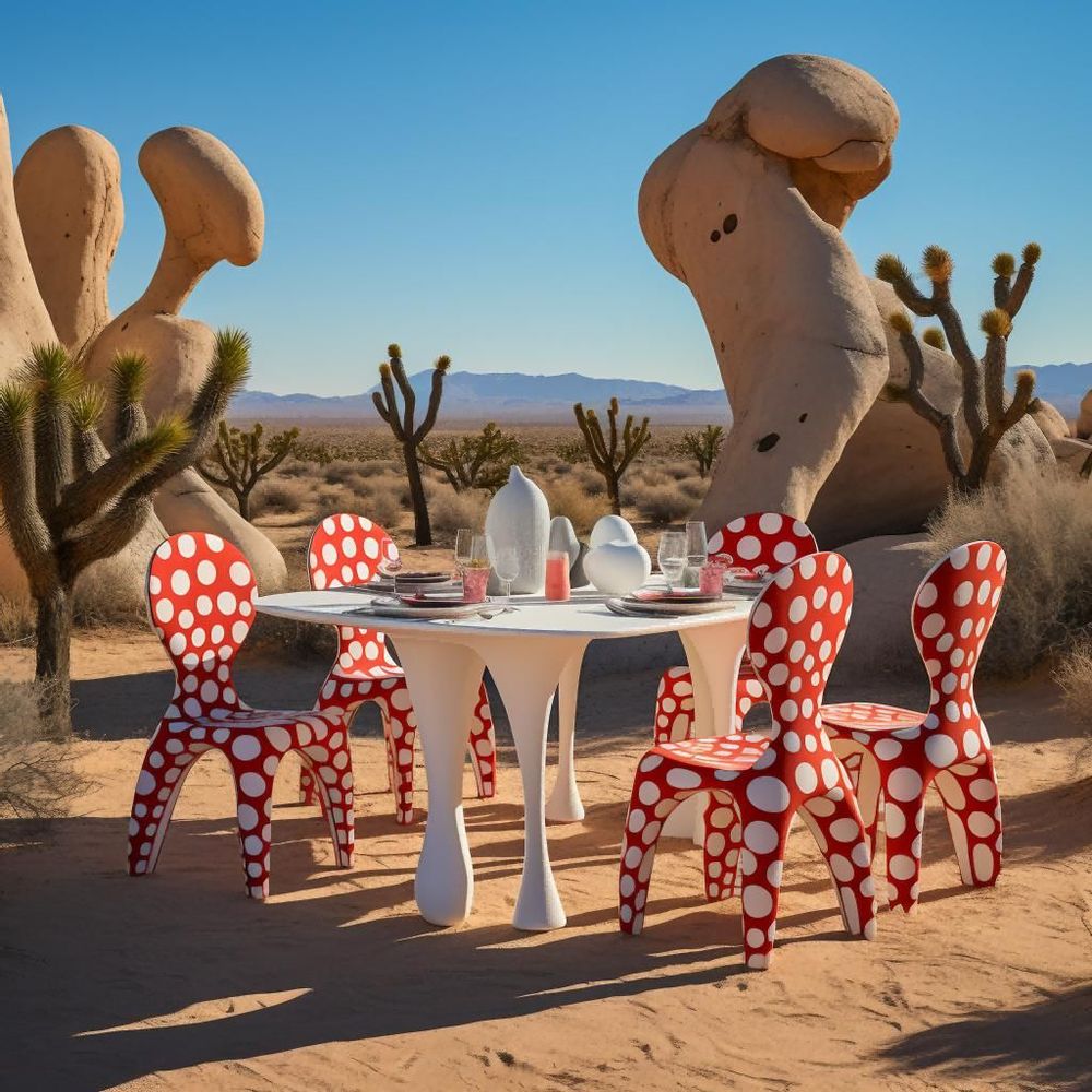 Tables for hotels - DIGITAL ART DINING CHAIR AND TABLE SETS 2677 - OPENGOODS