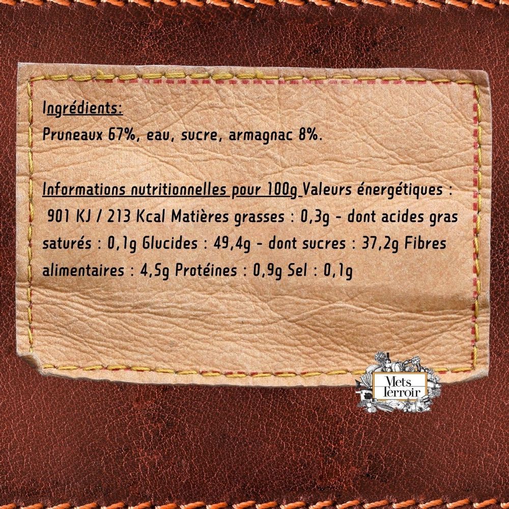 Épicerie fine - Pruneaux à l’Armagnac – Plat Végétal - 90g. - METSTERROIR