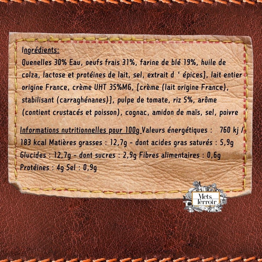 Épicerie fine - Quenelles façon Lyonnaise - 380g. - METSTERROIR