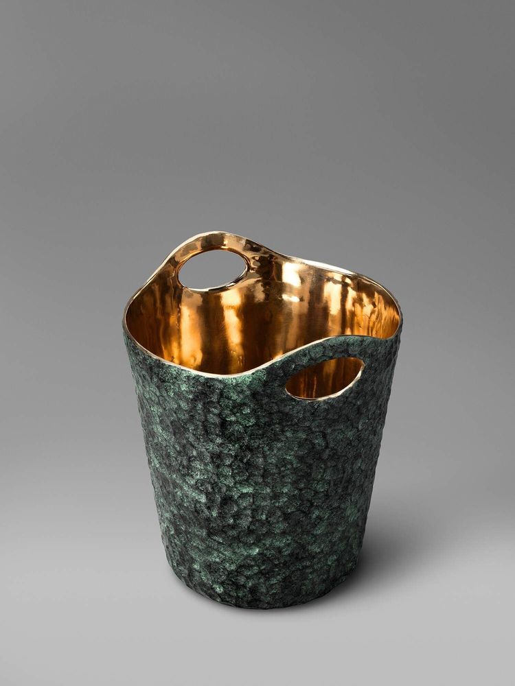 Pièces uniques - Seau à glace en bronze coulé - EAGLADOR