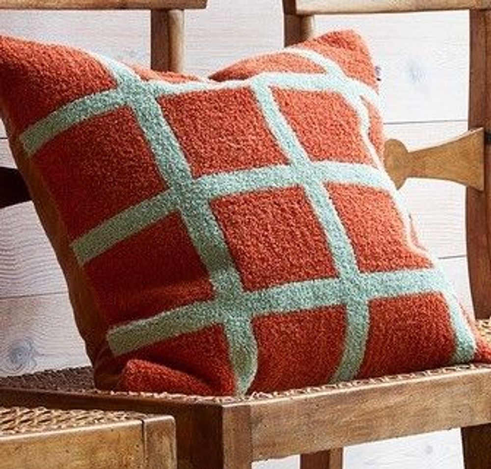 Fabric cushions - Bouclé/Linen Cushions - Check - CHHATWAL & JONSSON