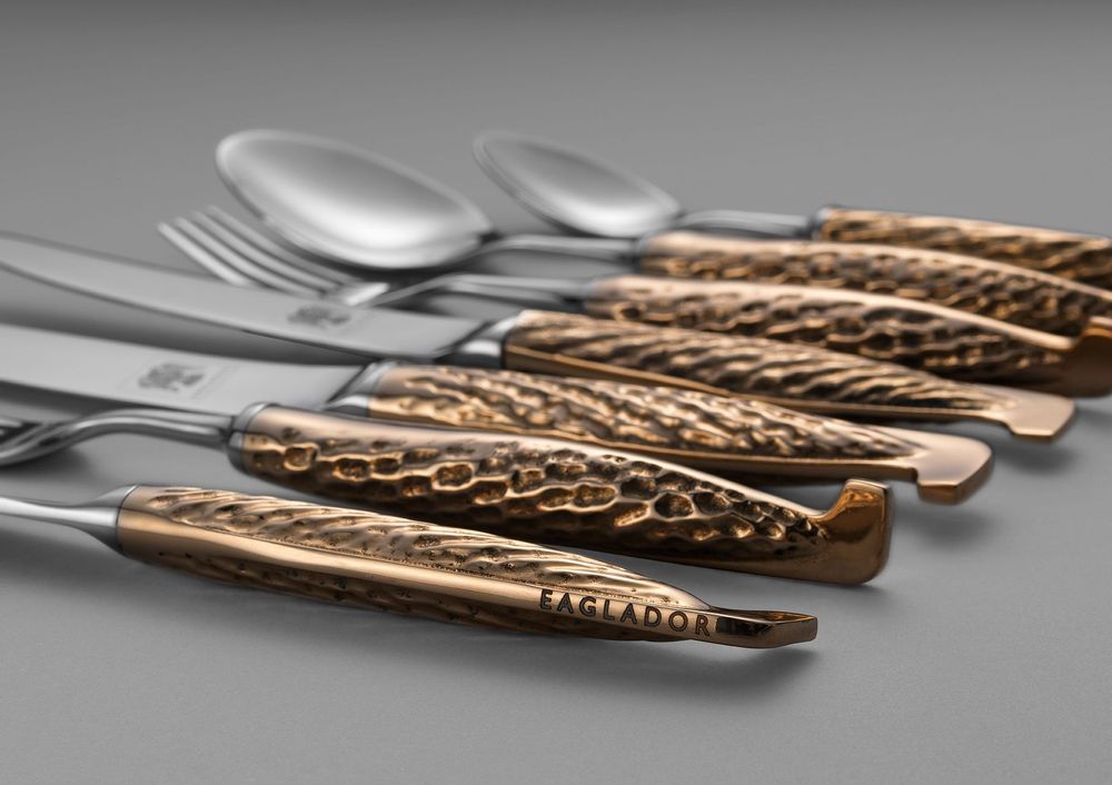 Cutlery set - Bronze Handled Cutlery Set, 4 Pieces - EAGLADOR