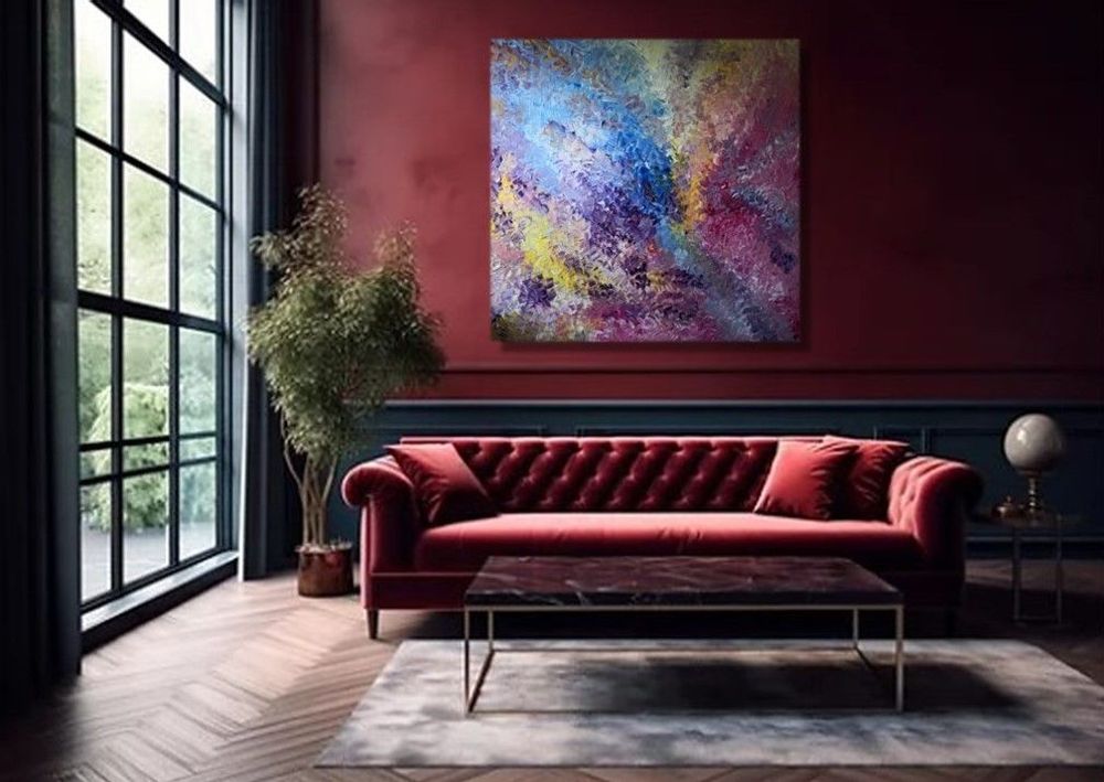 Paintings - Painting Oil Original Silent Cycles No.55 - MOTI ART & DESIGN