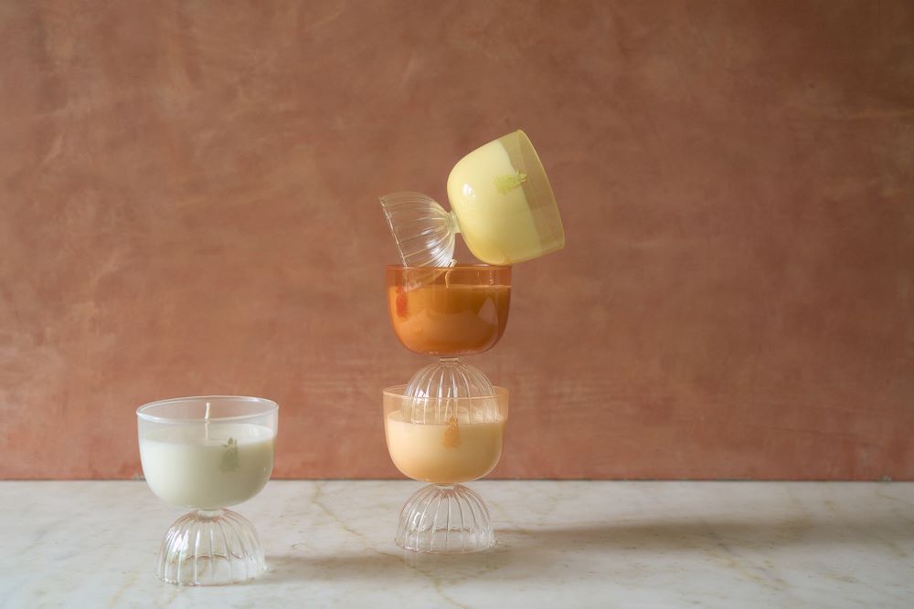 Design objects - 7 oz champagne glass candle. - REWINED