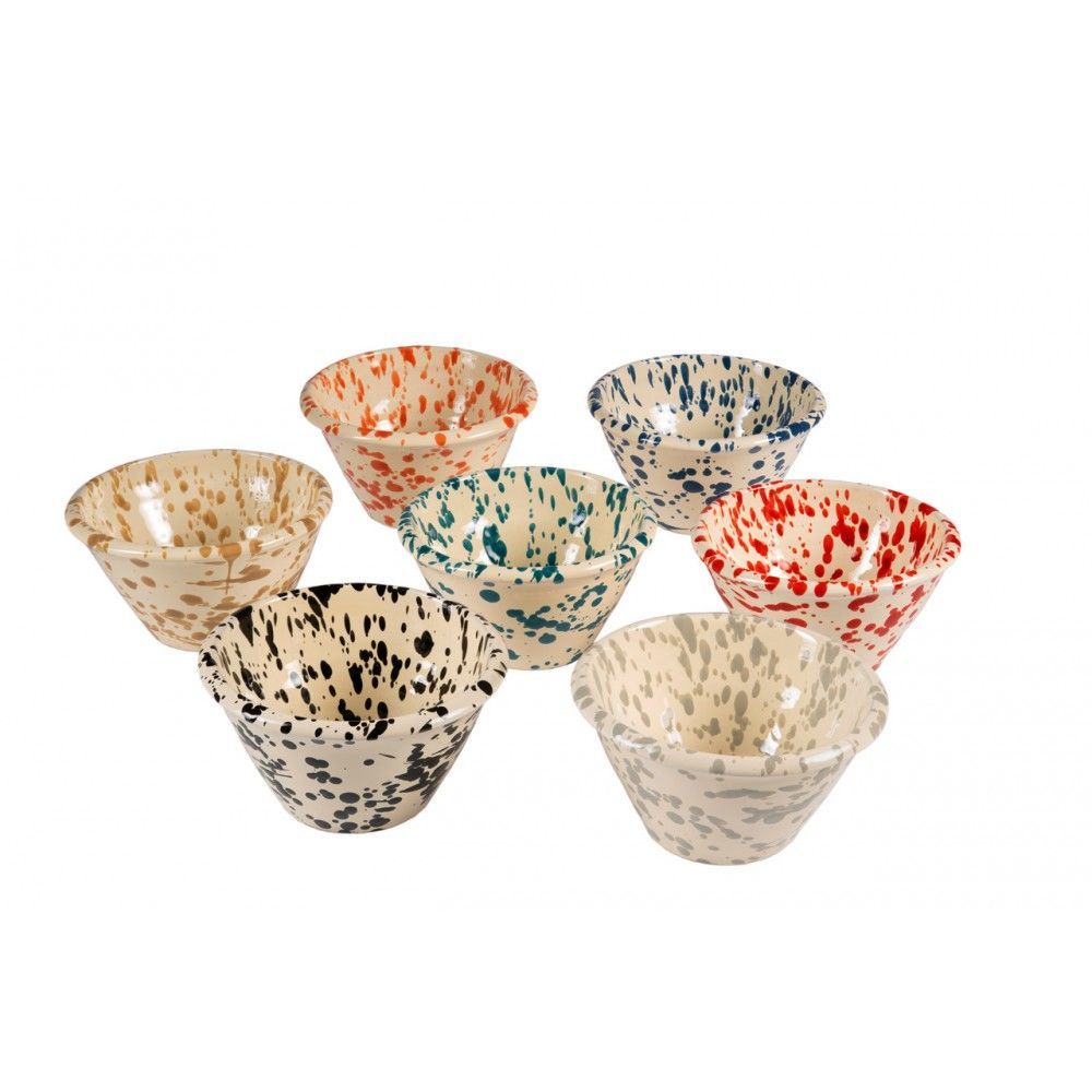 Objets design - Saladier en céramique - Catino cm. 15 cm - Splashed Line - LOLIVA FOOD MOOD
