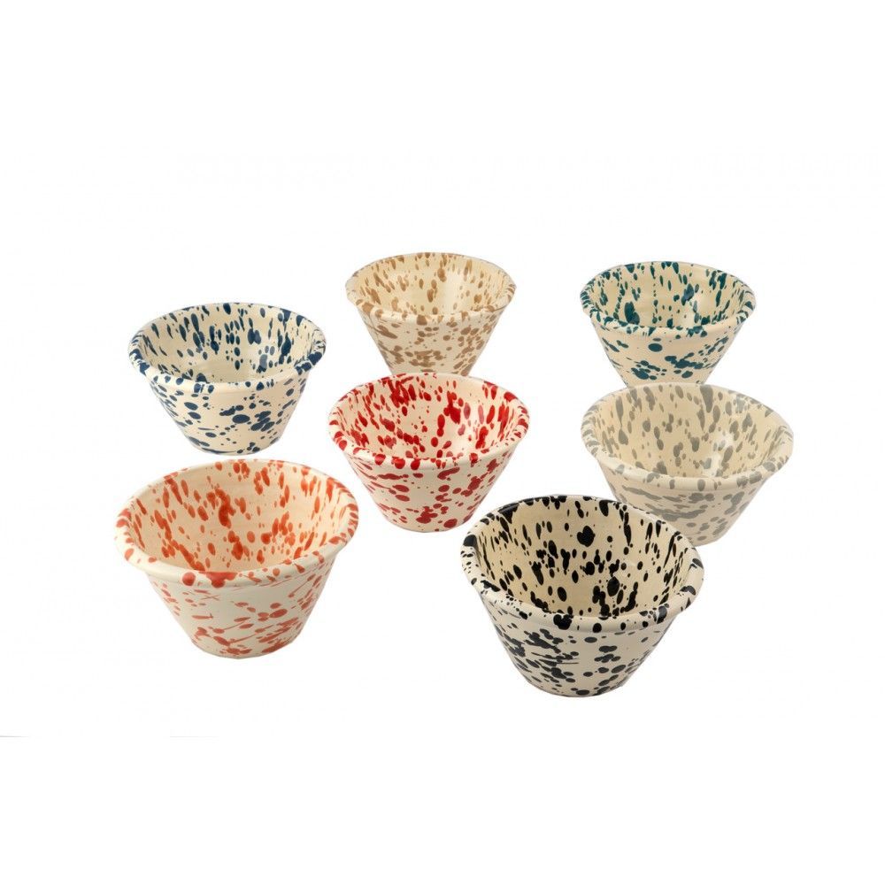 Objets design - Saladier en céramique - Catino cm. 22 cm - Splashed Line - LOLIVA FOOD MOOD