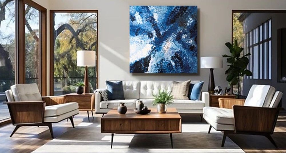 Paintings - Painting Oil Original Silent Cycles No. 57 - MOTI ART & DESIGN