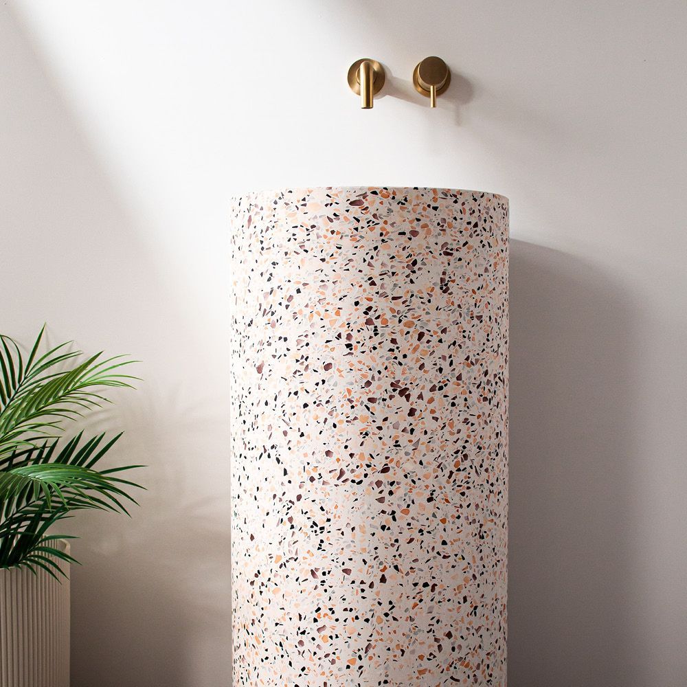 Sinks - Cassandra | Concrete column basin | Sink | Terrazzo finish - SYNK