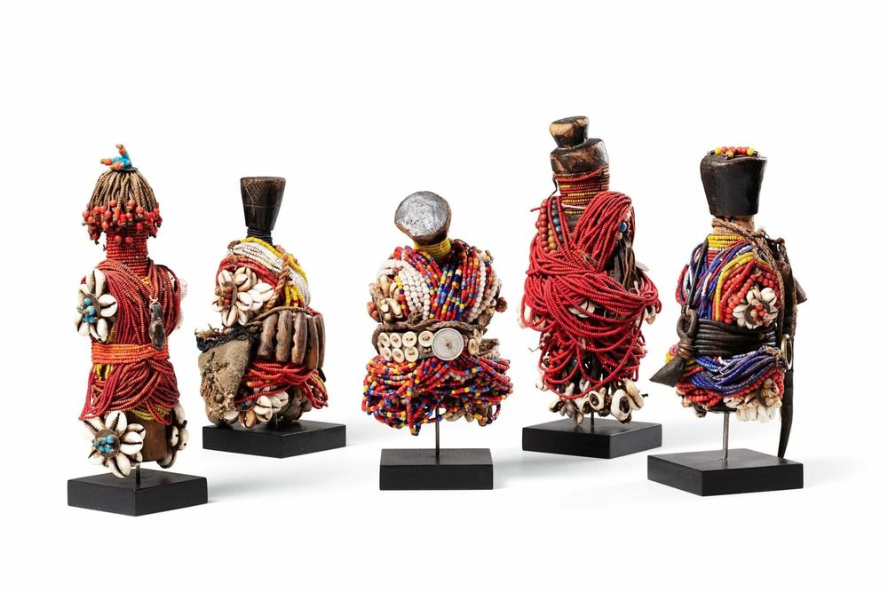 Objets de décoration - Poupées namji, poupées africaines, déco ethnique, objet de décoration, poupées en bois et perle ou poupées de fertilité ou poupées pour décoration d'intérieur - HOME DECOR FR