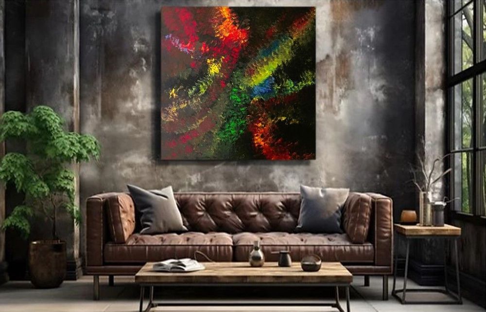 Paintings - Original Silent Cycles No. 53 oil painting. - MOTI ART & DESIGN