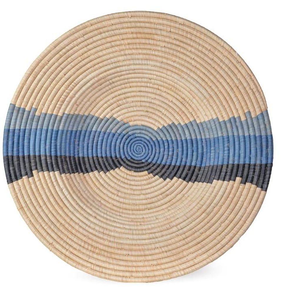 Other wall decoration - Blue coast woven wall decoration Calm ø 70 cm - MAISON SUKU