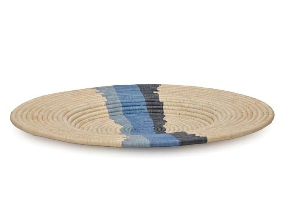 Other wall decoration - Blue coast woven wall decoration Calm ø 70 cm - MAISON SUKU