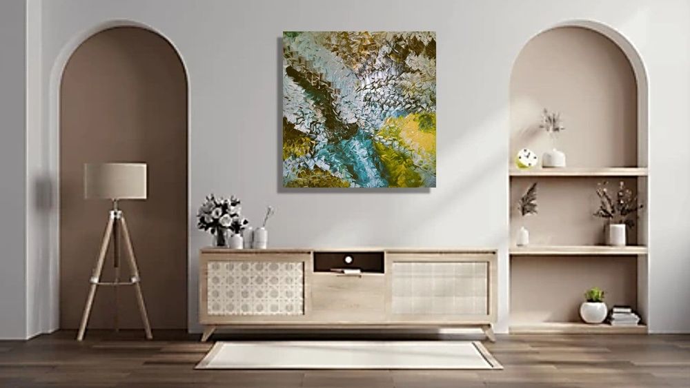 Tableaux - Tableaux Originaux Qualité Galerie d'Art - Gamme Harmonie des Verts - MOTI ART & DESIGN