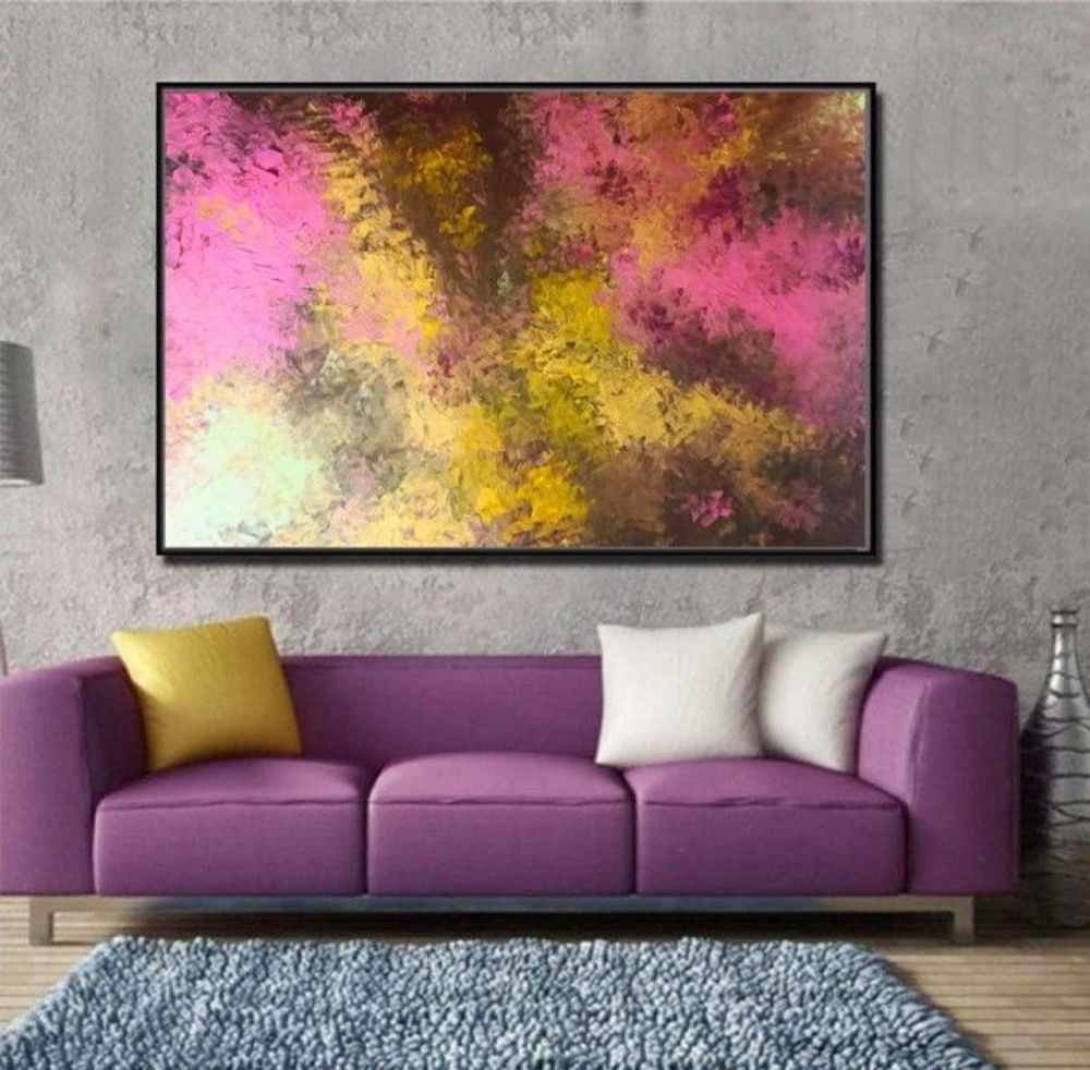 Paintings - Paintings Originals Art Gallery Quality - Earth and Ocre Collection - MOTI ART & DESIGN
