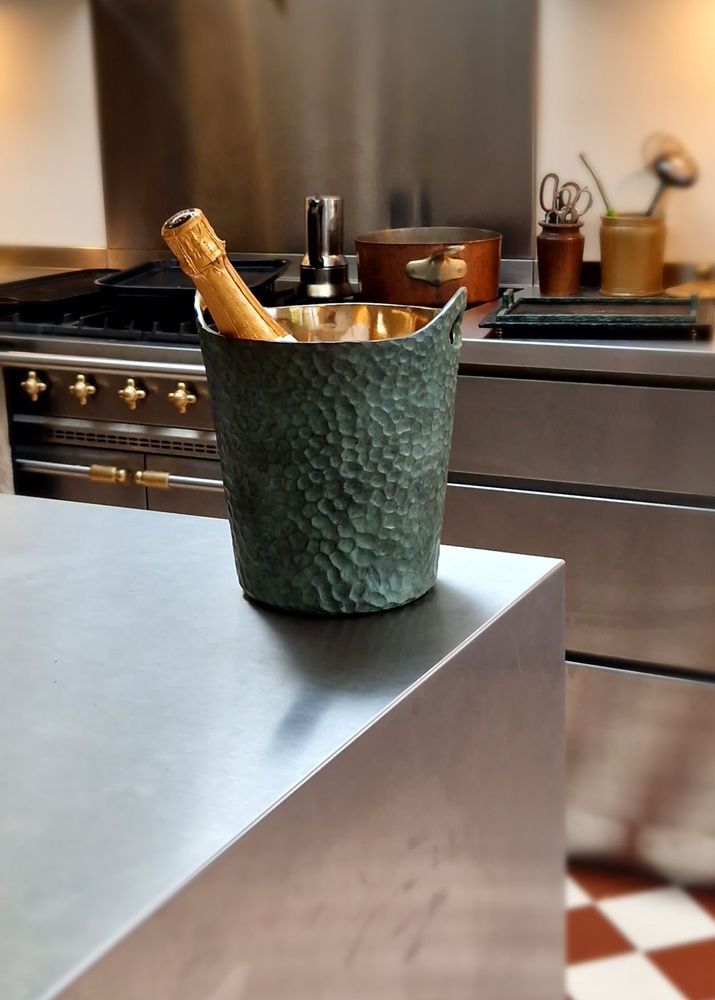 Pièces uniques - Seau à glace en bronze coulé - EAGLADOR
