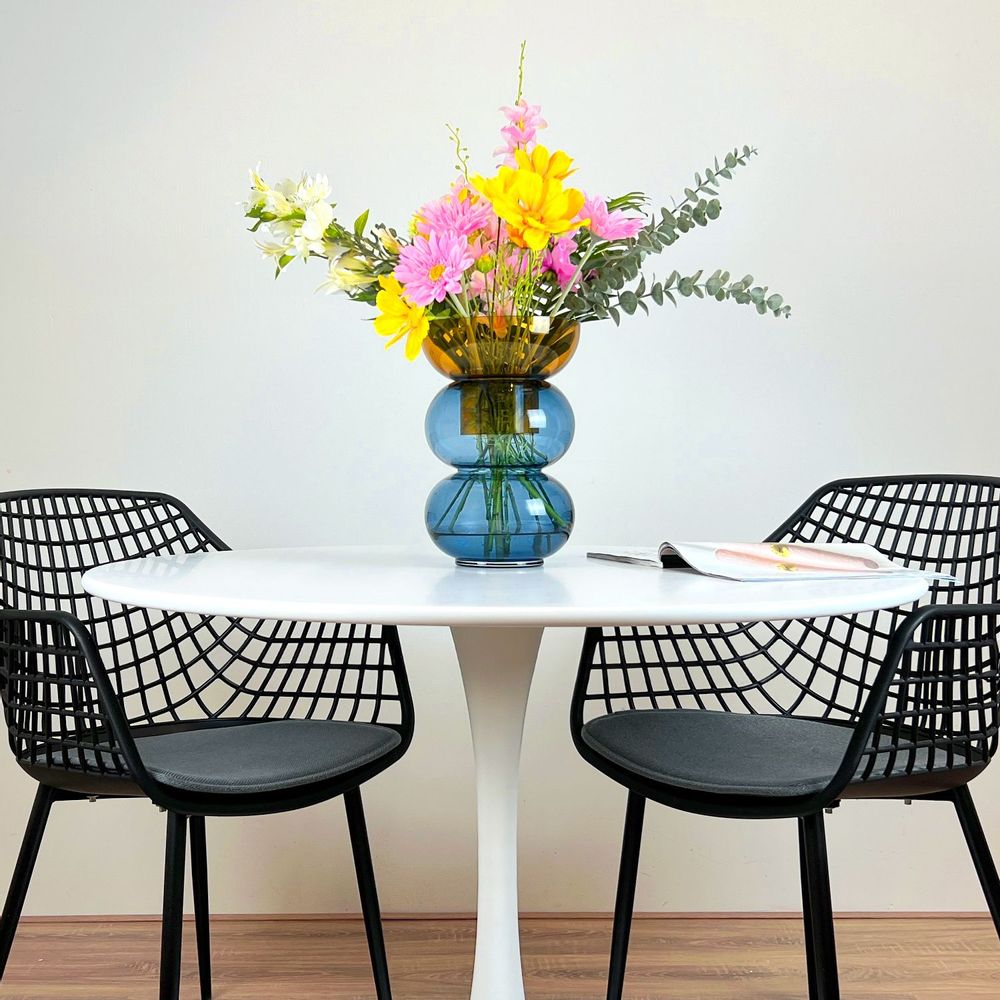 Vases - Bubble Flip Vase in Large Yellow and Blue - 30.5 x 20.5 x 20.5 cm - CLOUDNOLA