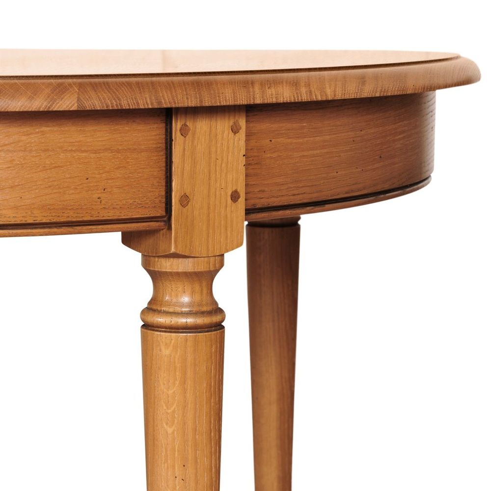 Tables Salle à Manger - Table ronde extensible en chêne massif - MON PETIT MEUBLE FRANÇAIS