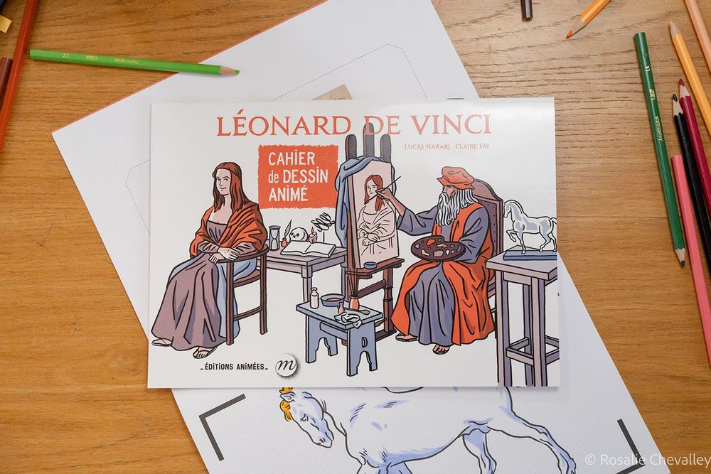 Papeterie - Cahier Animé Léonard de Vinci & BlinkBook - EDITIONS ANIMEES