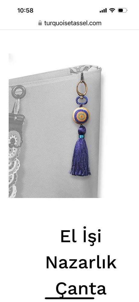 Bags and totes - Keychain - Evil Eye - TURQUOISE TASSEL