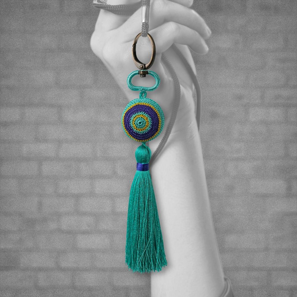 Bags and totes - Keychain - Evil Eye - TURQUOISE TASSEL
