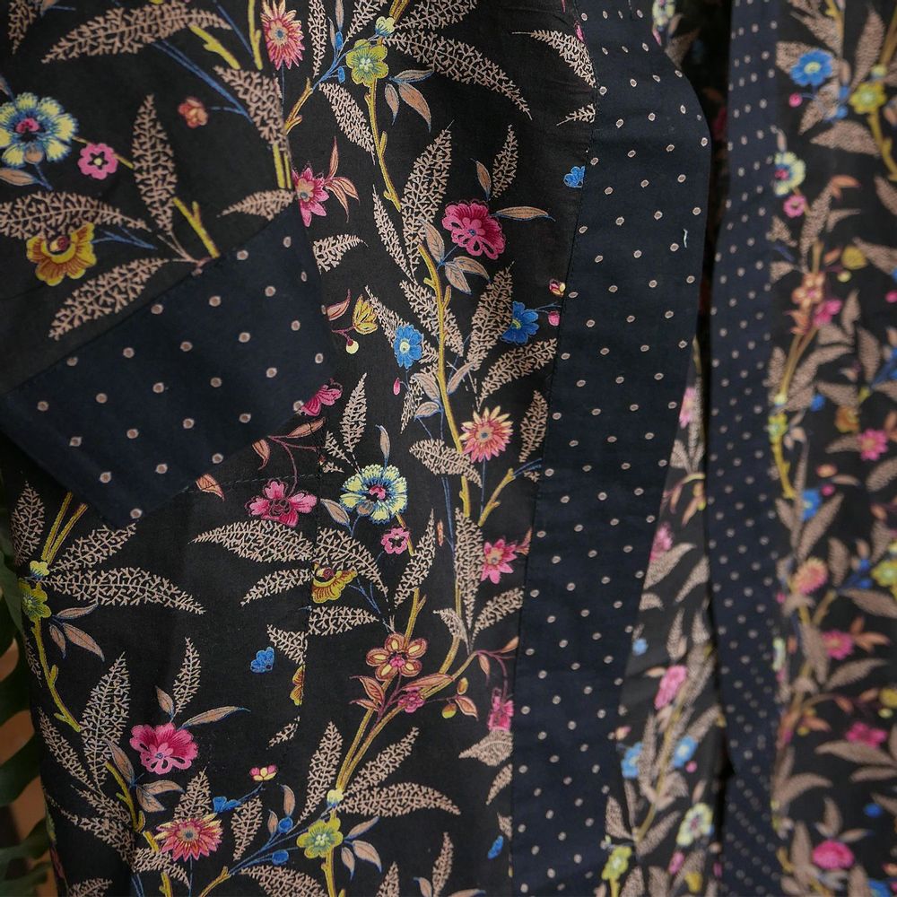 Prêt-à-porter - KIMONO BLACK FLOWER - KARAWAN AUTHENTIC