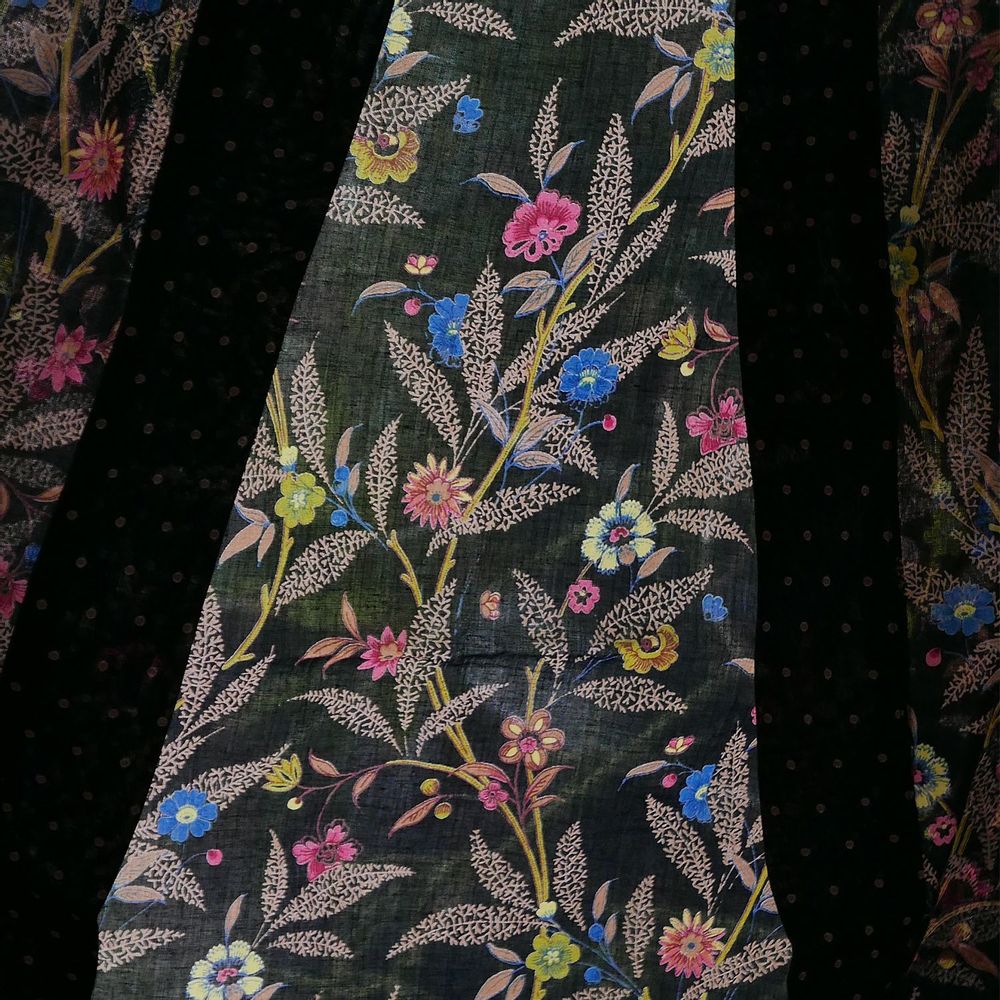 Prêt-à-porter - KIMONO BLACK FLOWER - KARAWAN AUTHENTIC
