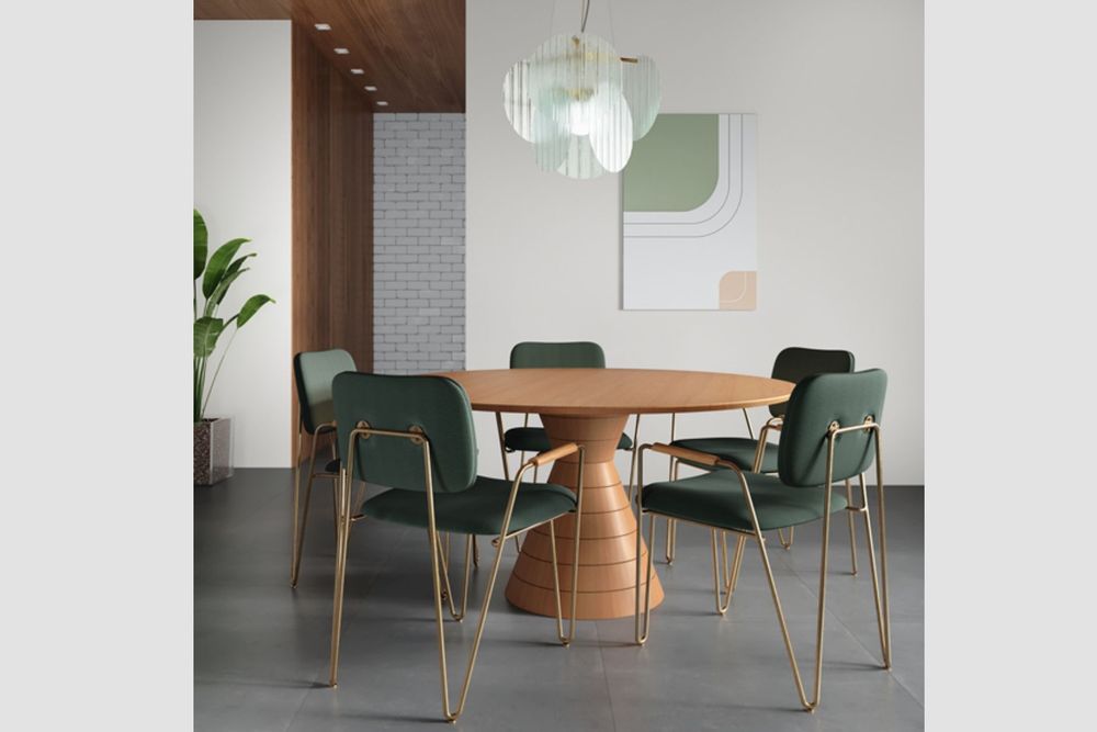 Chairs - "BRUNA" CHAIR WITH ARMS WITH FLEXIBLE BACKREST - ALESSANDRA DELGADO DESIGN
