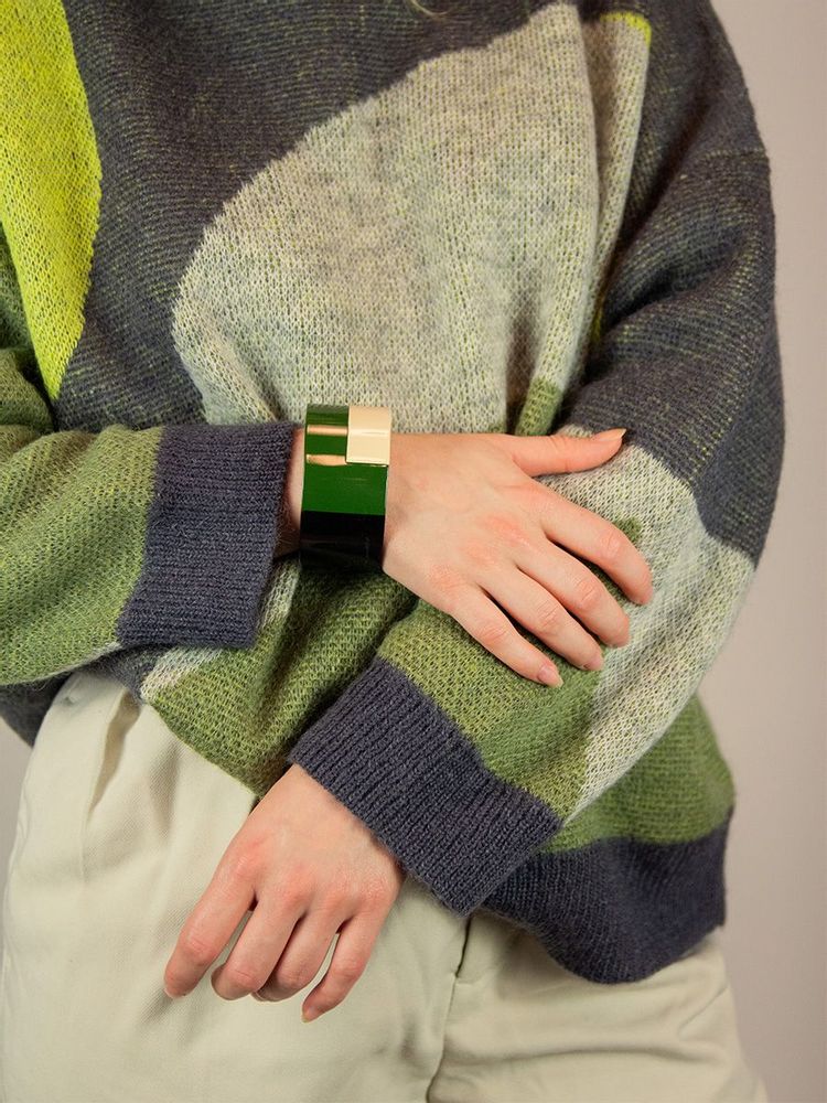 Jewelry - Cuff in buffalo hoof and two-tone lacquer - L INDOCHINEUR X RIVÊT