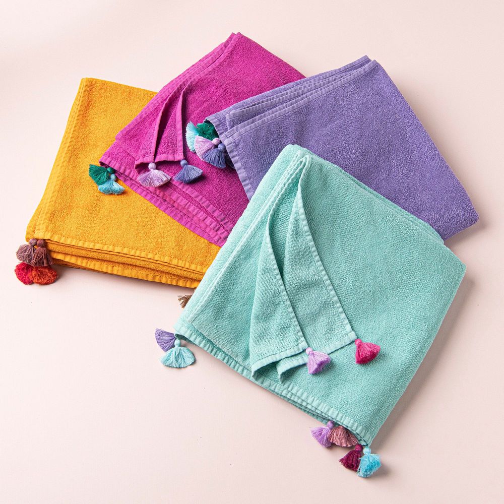 Accessoires de voyage - Serviette de plage Kiwi Playa - "Pompons" - MIA ZIA