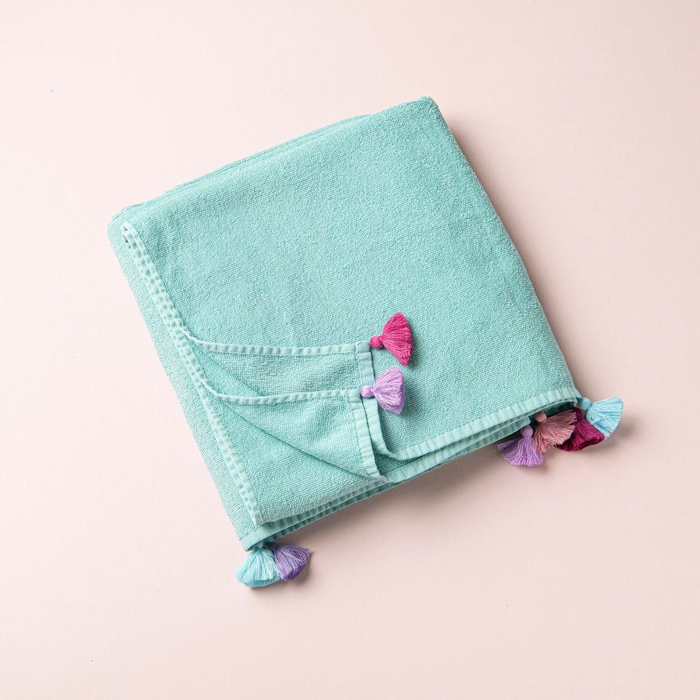 Accessoires de voyage - Serviette de plage Kiwi Playa - "Pompons" - MIA ZIA