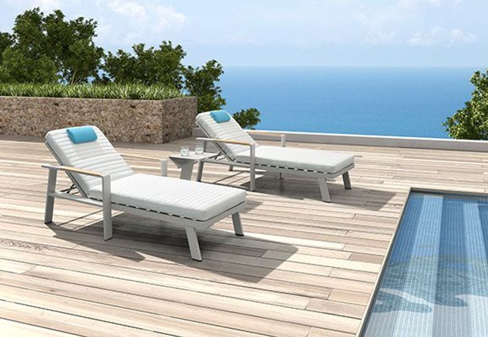 Fauteuils pour collectivités - ALU-TEAK Sunbeds - SUNSO