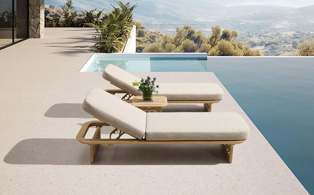 Fauteuils pour collectivités - ALU-TEAK Sunbeds - SUNSO