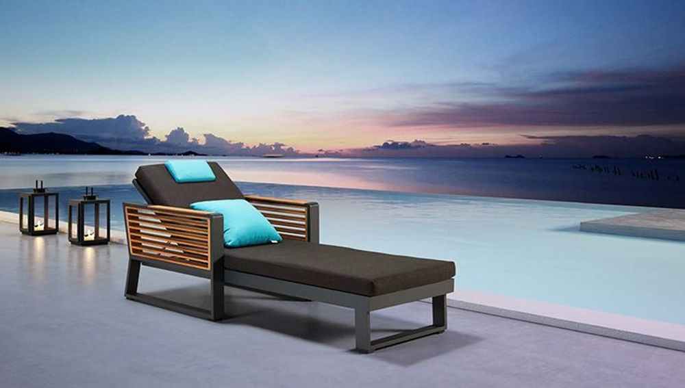 Fauteuils pour collectivités - ALU-TEAK Sunbeds - SUNSO