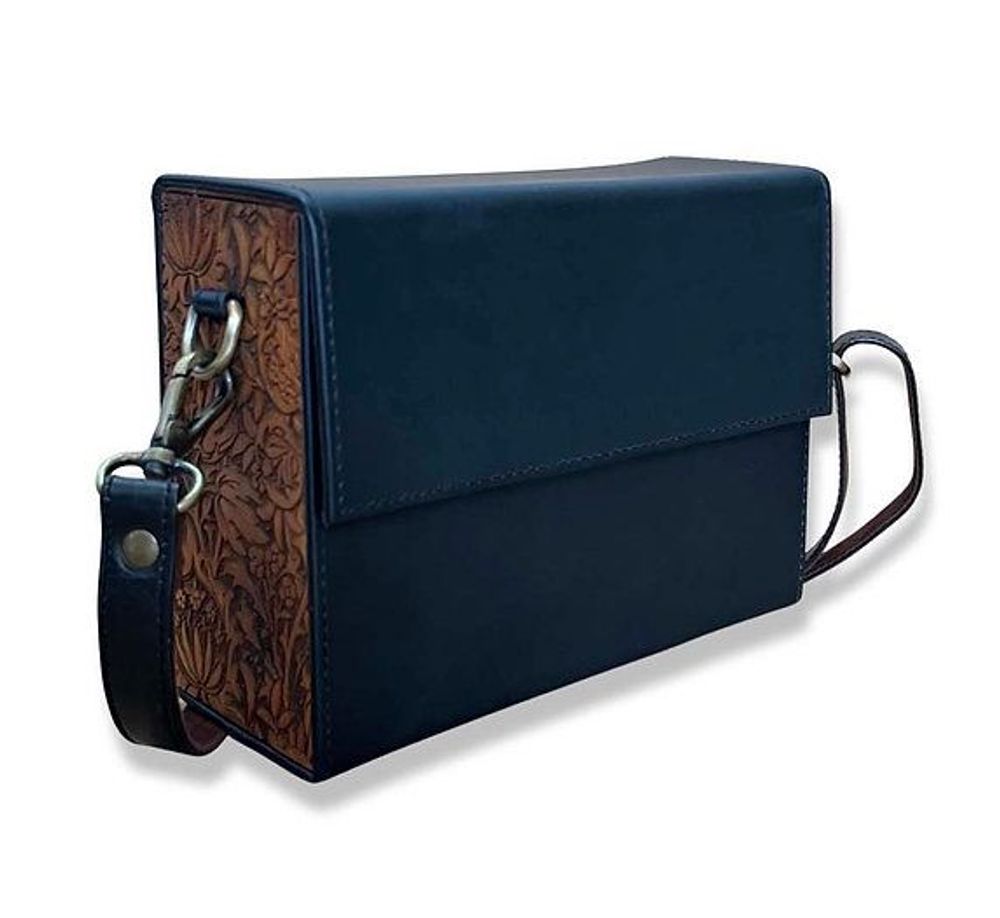 Sacs et cabas - Sac à bandoulière classique en bois sculpté et en cuir - THECRAFTROOT