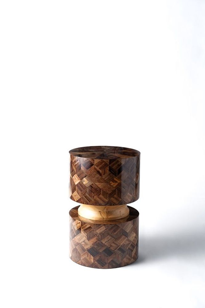 Night tables - JOSEPHINE DRUM TABLE - banana bark - SOUTH SEA