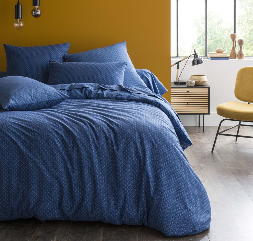 Linge de lit - Camille Marine - Parure de lit en bambou - ORIGIN