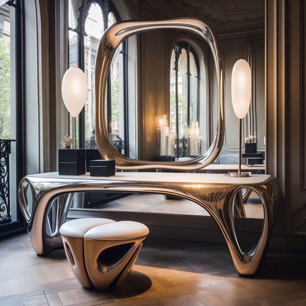 Other tables - DIGITAL ART DRESSING TABLE WITH MIRROR 5747 - OPENGOODS