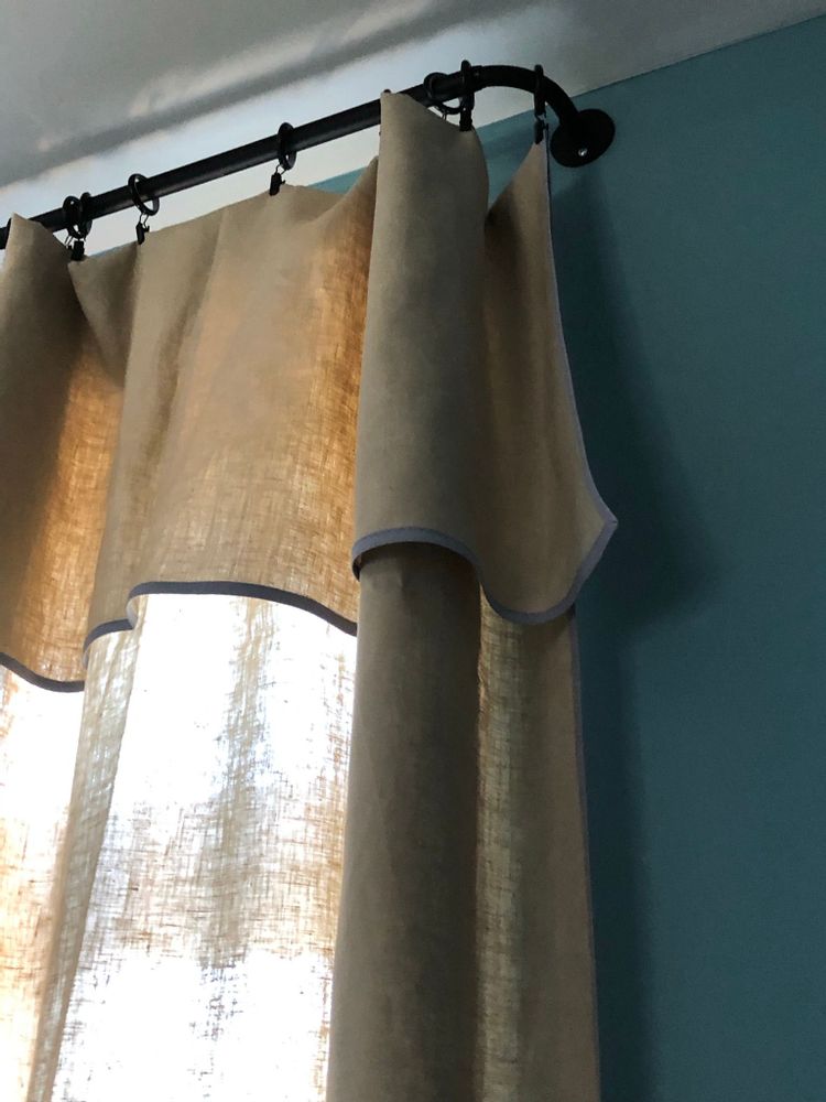 Curtains and window coverings - Agave Ficelle curtain panel. - SCÈNES DE LIN
