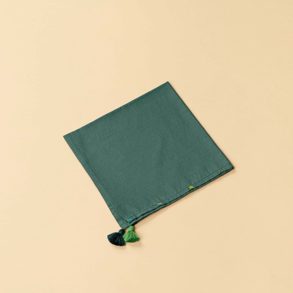 Placemats - Napkin - pompons and embroidery - MIA ZIA