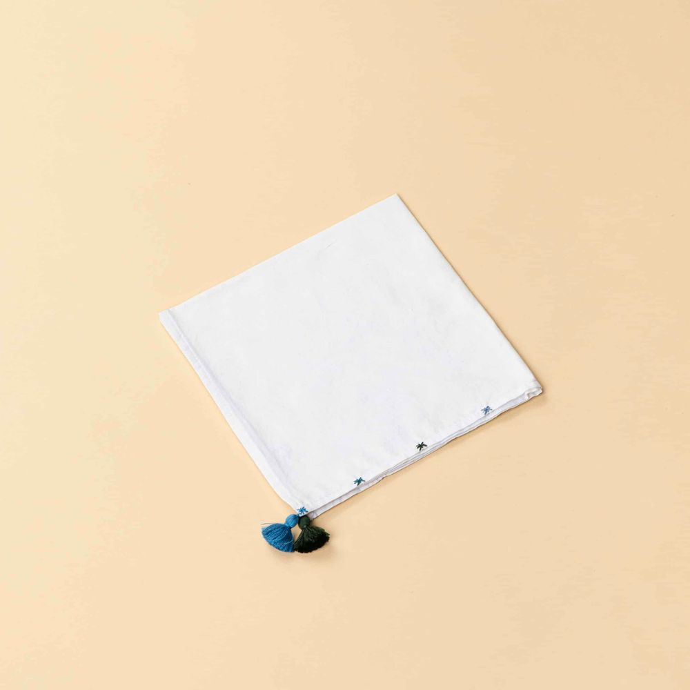 Placemats - Napkin - pompons and embroidery - MIA ZIA