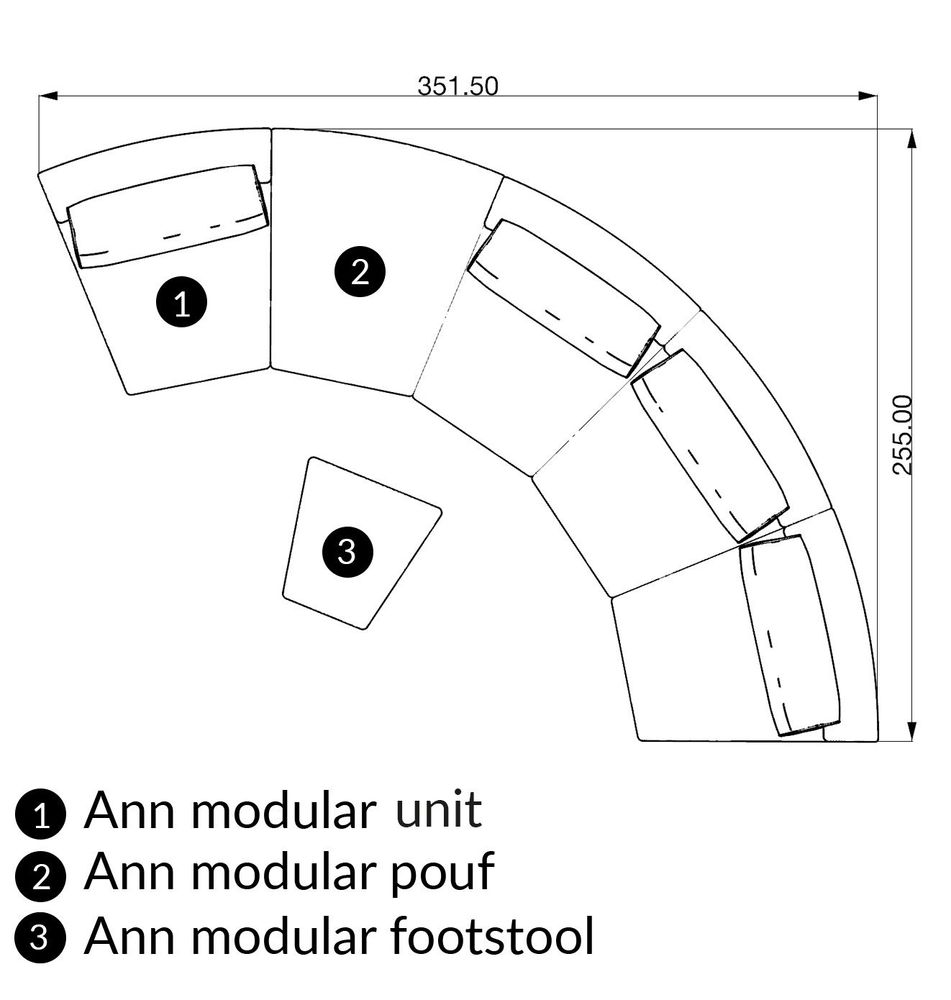Canapés - Ann modular Sofa - ARIANESKÉ
