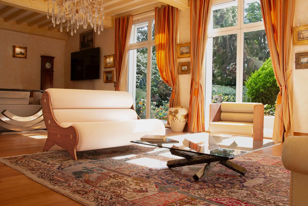 Armchairs - MW01 | Designer Armchair - Wood - Pearl White Soshagro Sheaths - MW - MW DESIGNER FURNITURE