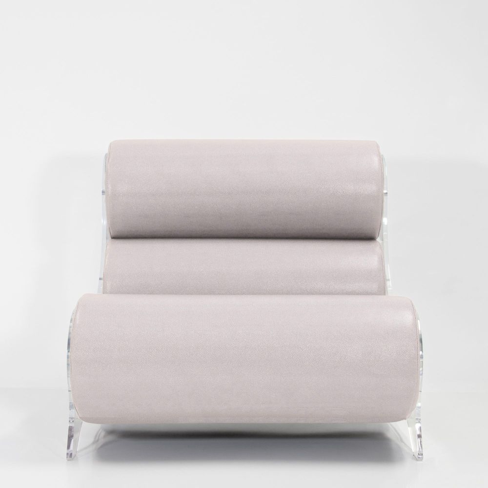 Lawn armchairs - MW06 Design Armchair - Soshagro Foam Seat - Transparent PMMA - KUUMO DESIGN