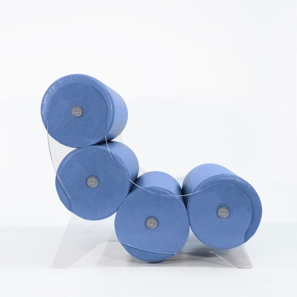 Lawn armchairs - MW06 Design Armchair - Soshagro Foam Seat - Transparent PMMA - KUUMO DESIGN