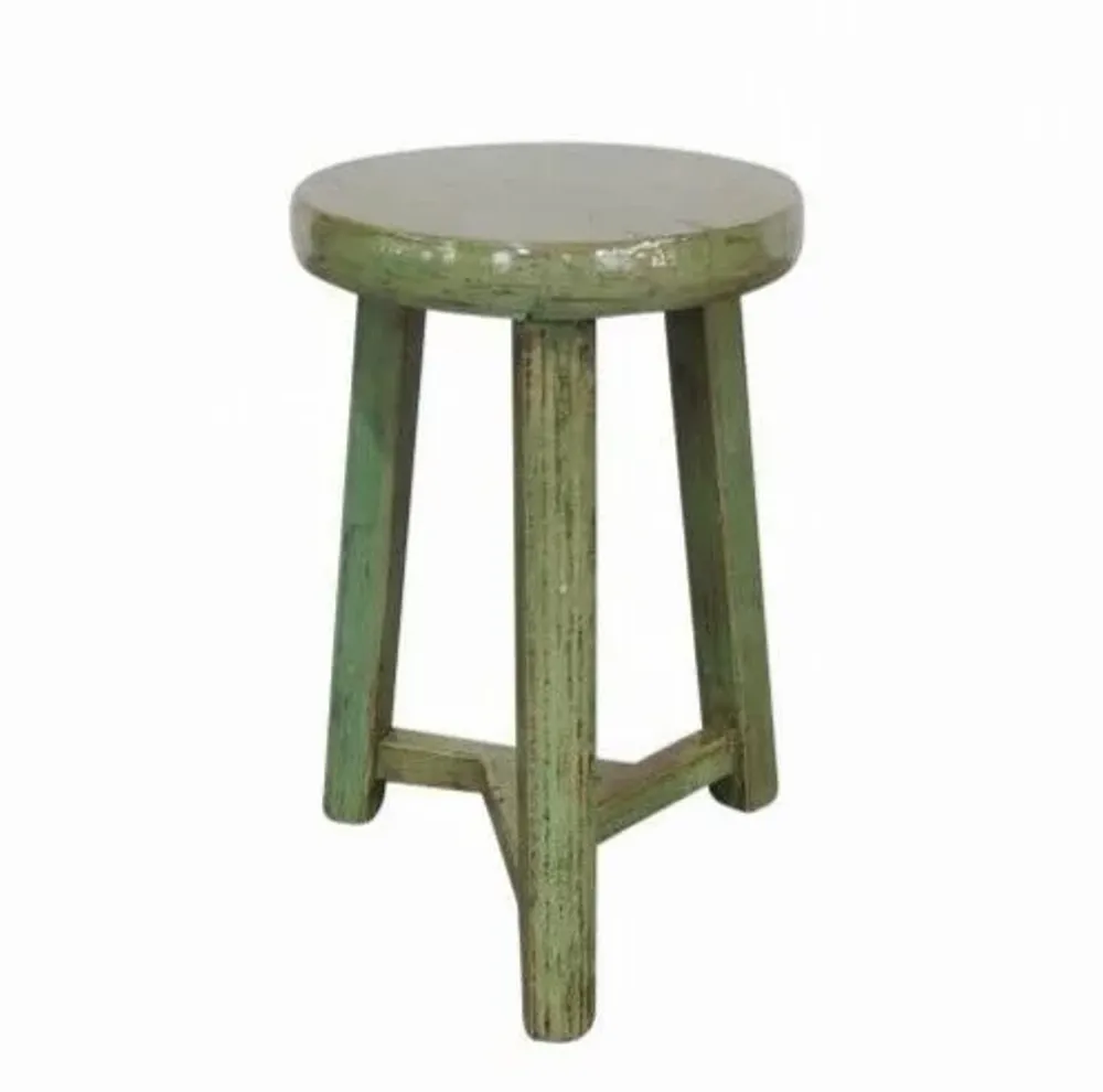 Stools - Old round stool - PAGODA INTERNATIONAL