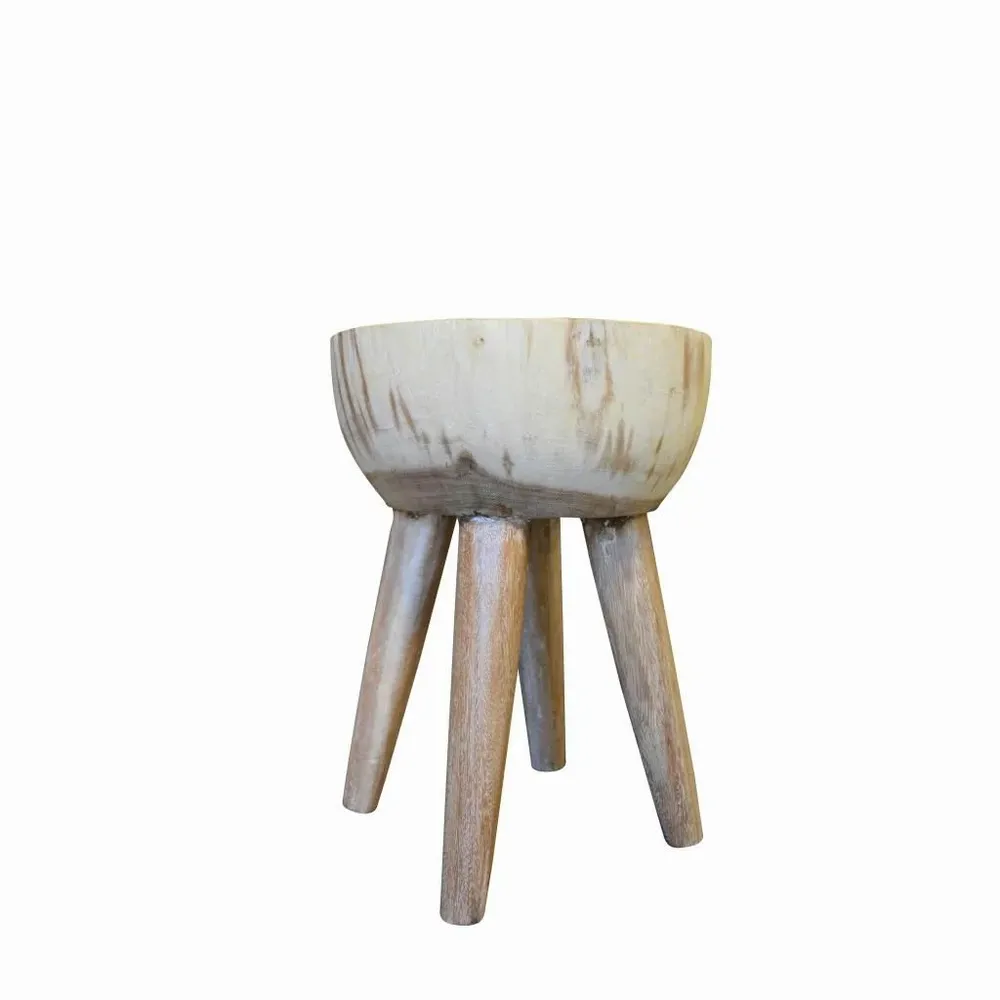 Stools - Old round stool - PAGODA INTERNATIONAL