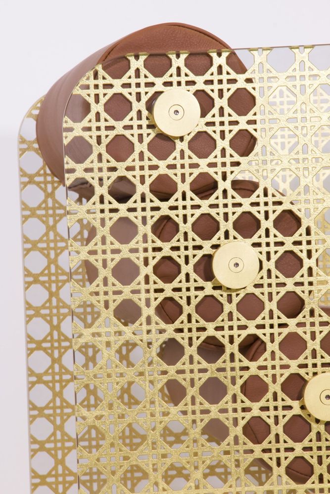 Armchairs - MW02\" Cannage OR\” armchair - Foam and brown leather seat - Handmade - KUUMO DESIGN