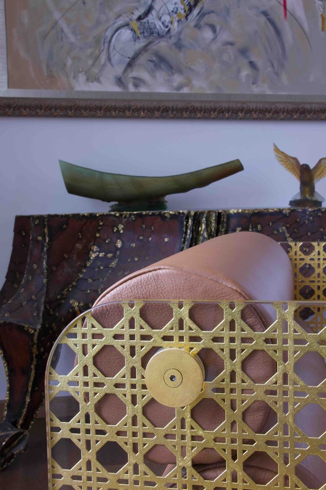 Armchairs - MW02\" Cannage OR\” armchair - Foam and brown leather seat - Handmade - KUUMO DESIGN